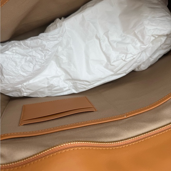 MCM New With Tags Anya Top Zip Shopper Soft Pink Black Logo Canvas/ Leather Tote - Picture 12 of 13